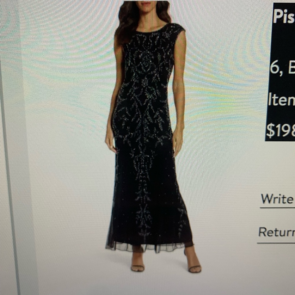 Pisarro Nights Floral Motif Embellished Gown/Dress